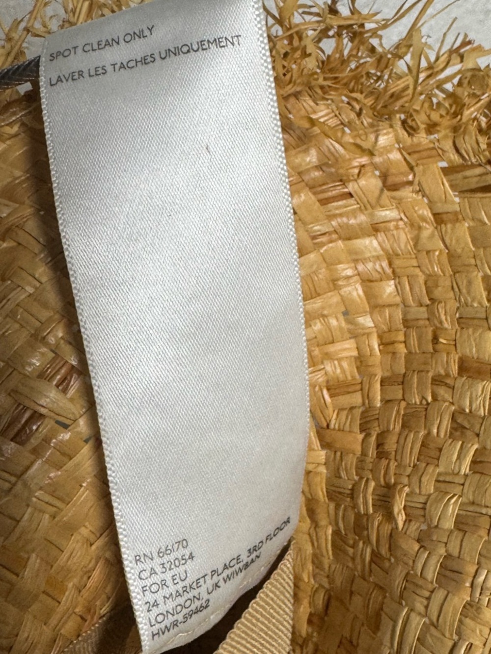 Natural-colored raffia straw floppy hat Women Size M-L - Picture 9 of 9